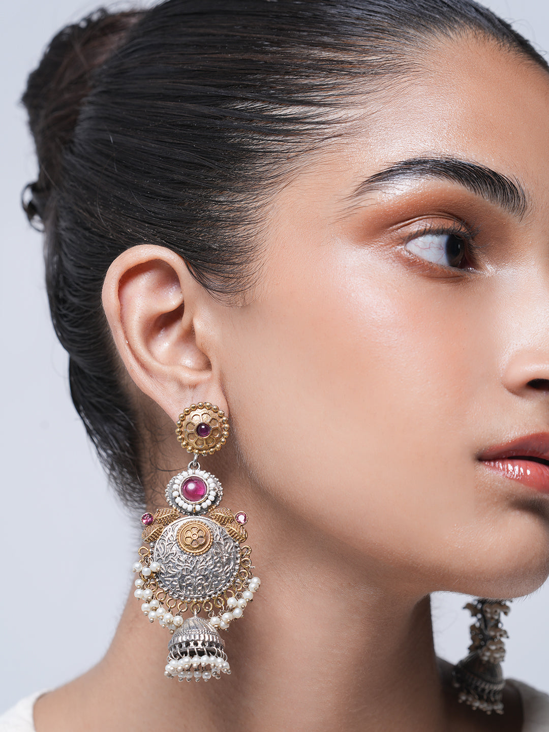 Pink Designer Fusion Earrings