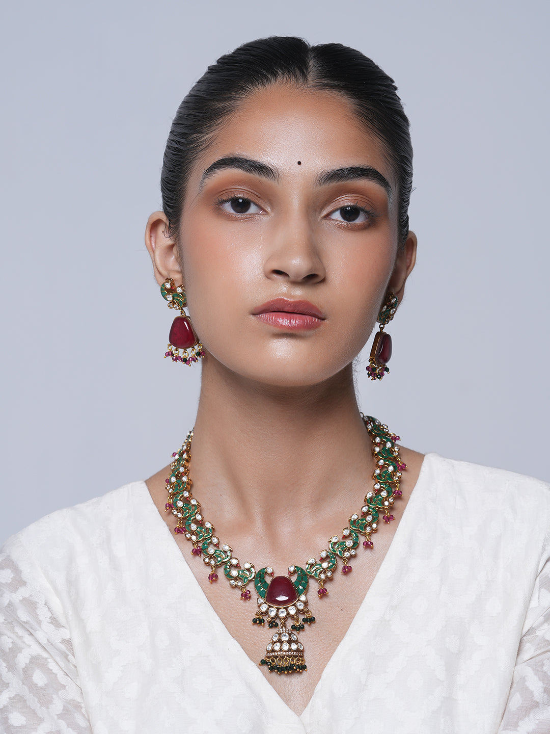 Jadau Peacock Necklace