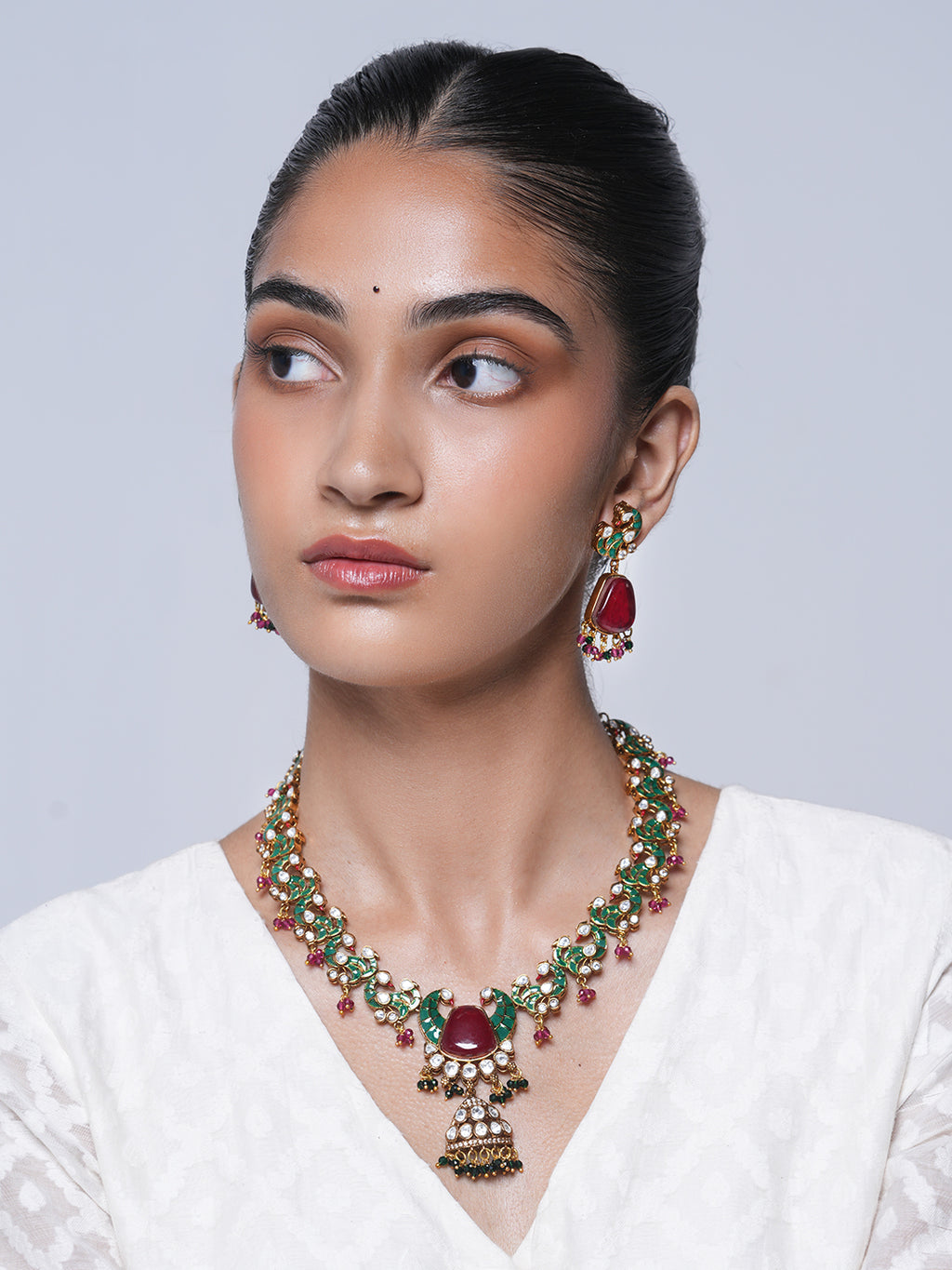 Jadau Peacock Necklace