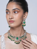 Green Designer Mehendi Polish Necklace