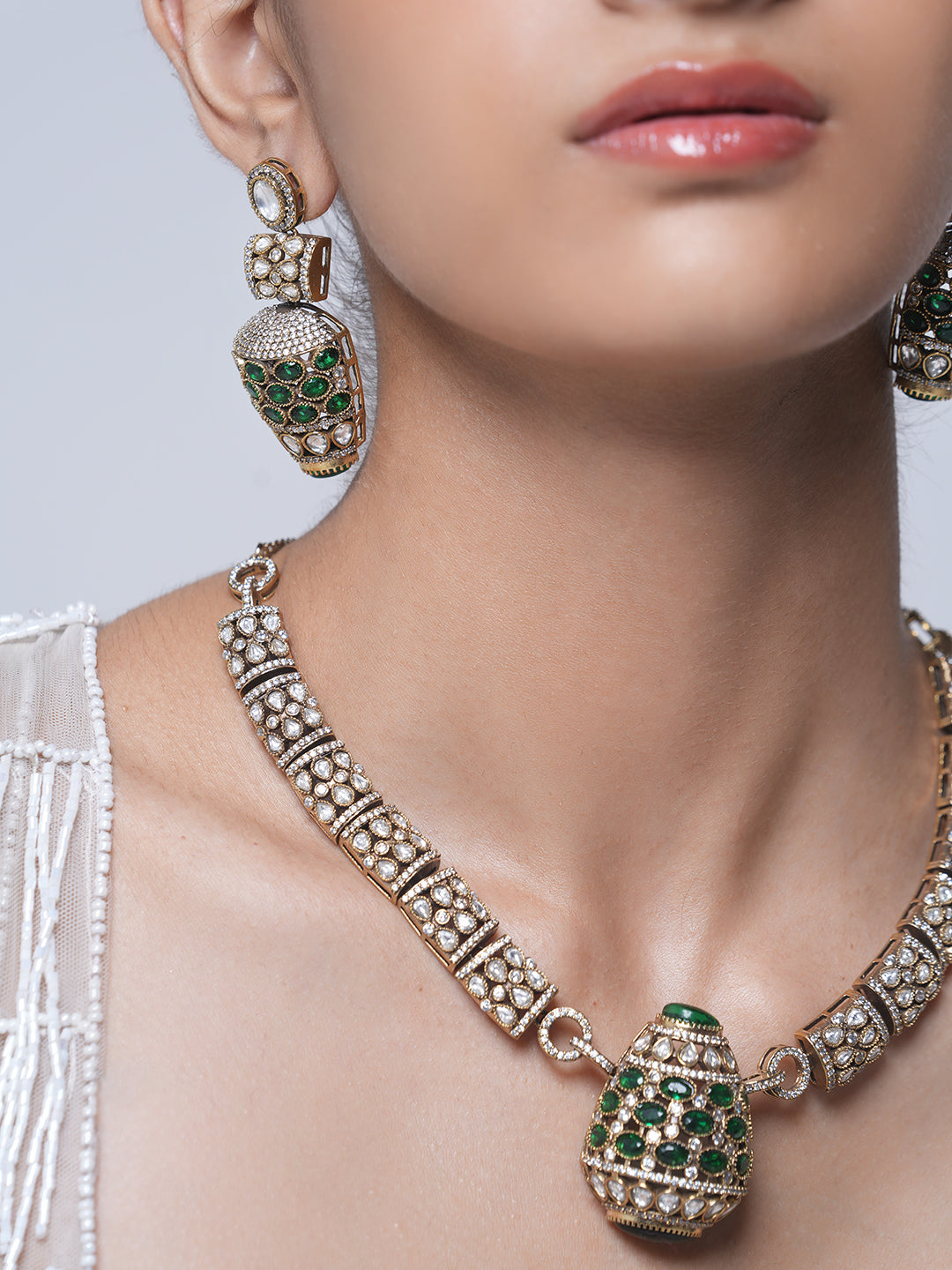 Designer Mehendi Polish Necklace Set