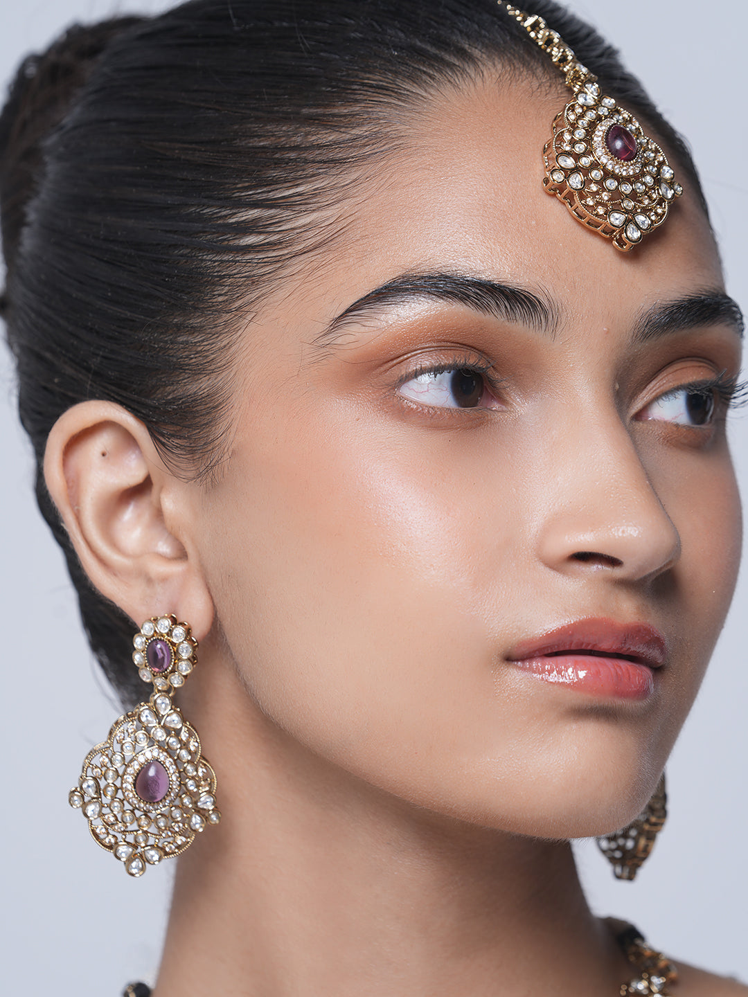 Designer Mehendi Polish Pink Necklace