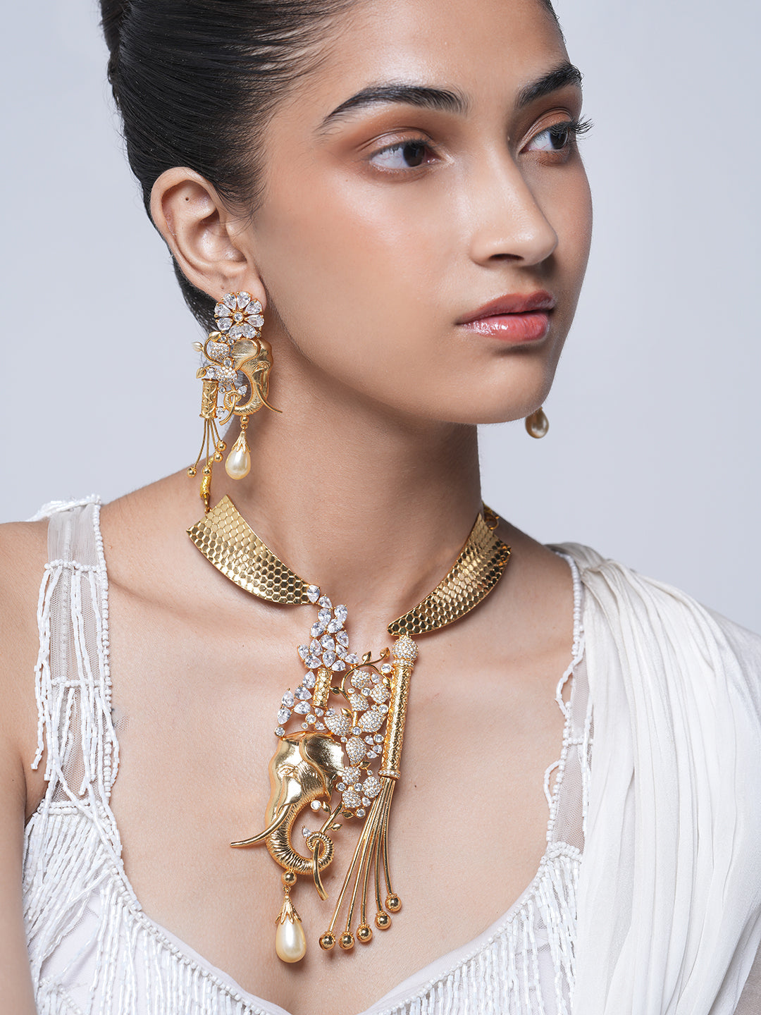 Heavy Elephant Golden Necklace