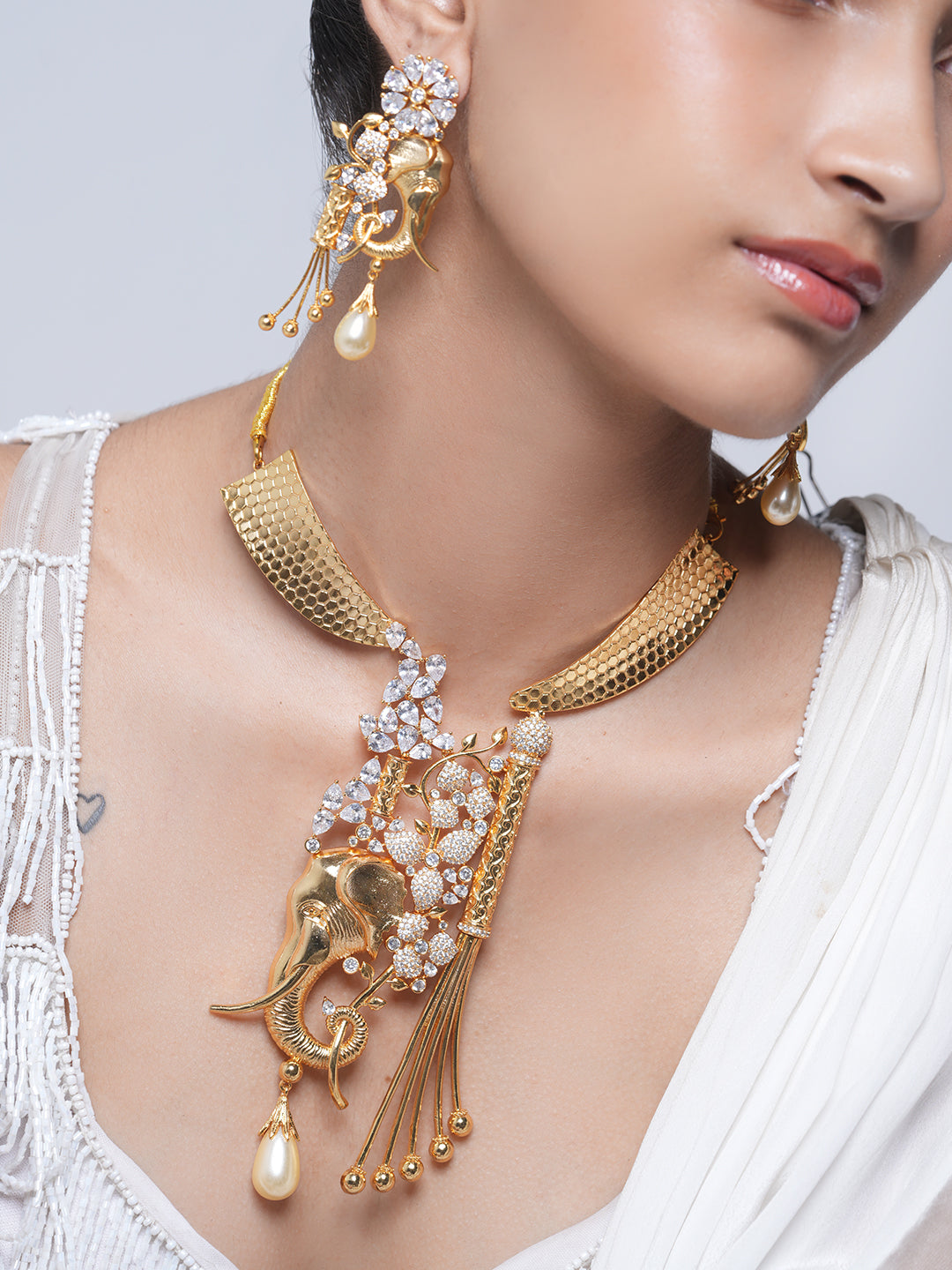 Heavy Elephant Golden Necklace