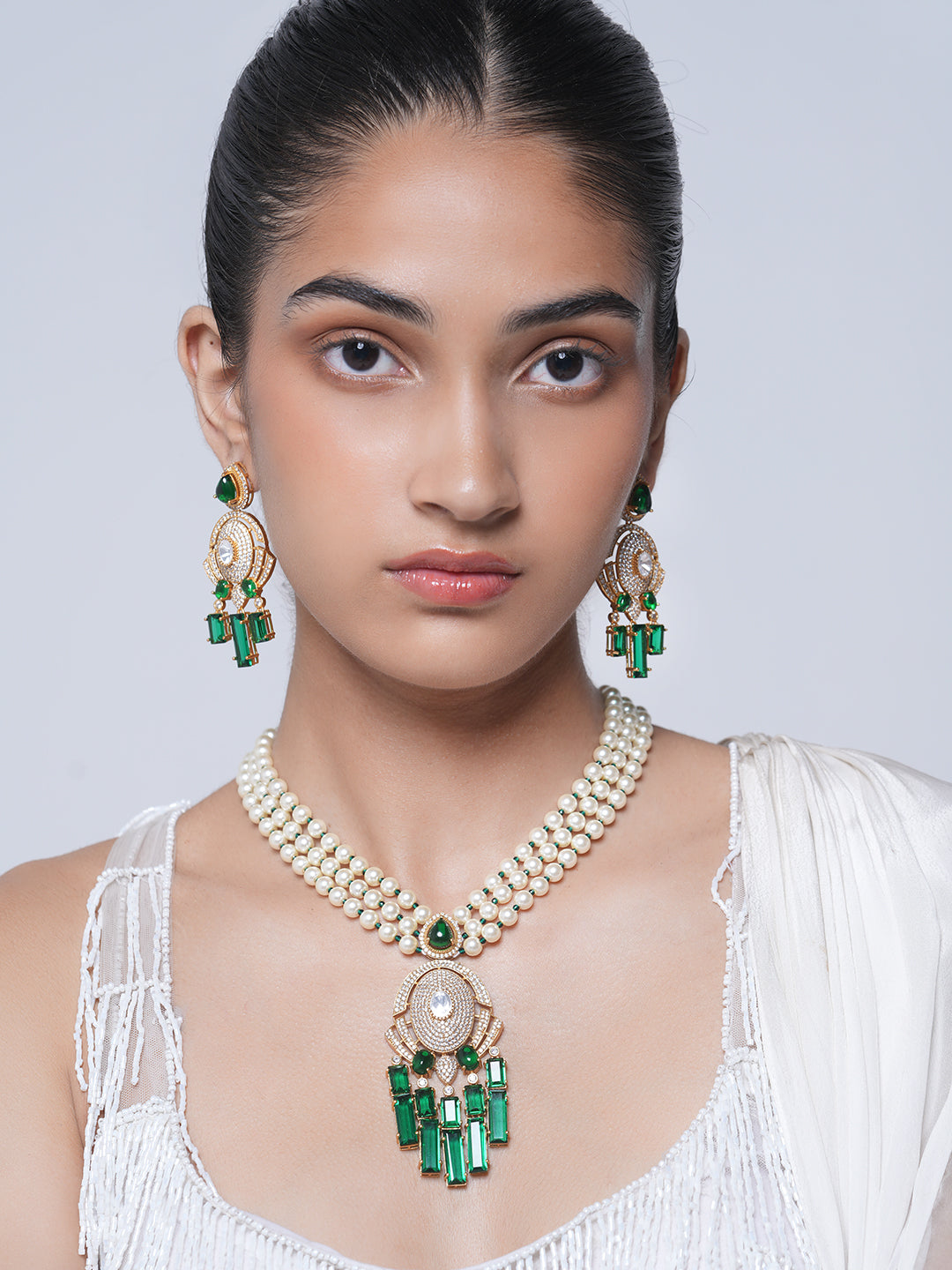 Designer Necklace with Pearl Mala