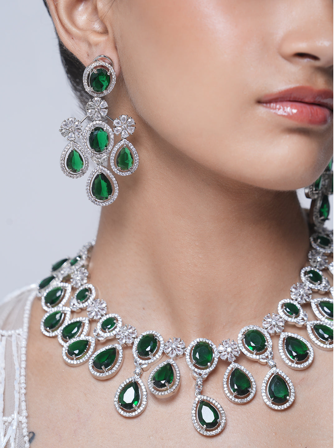 Green Stone AD Necklace
