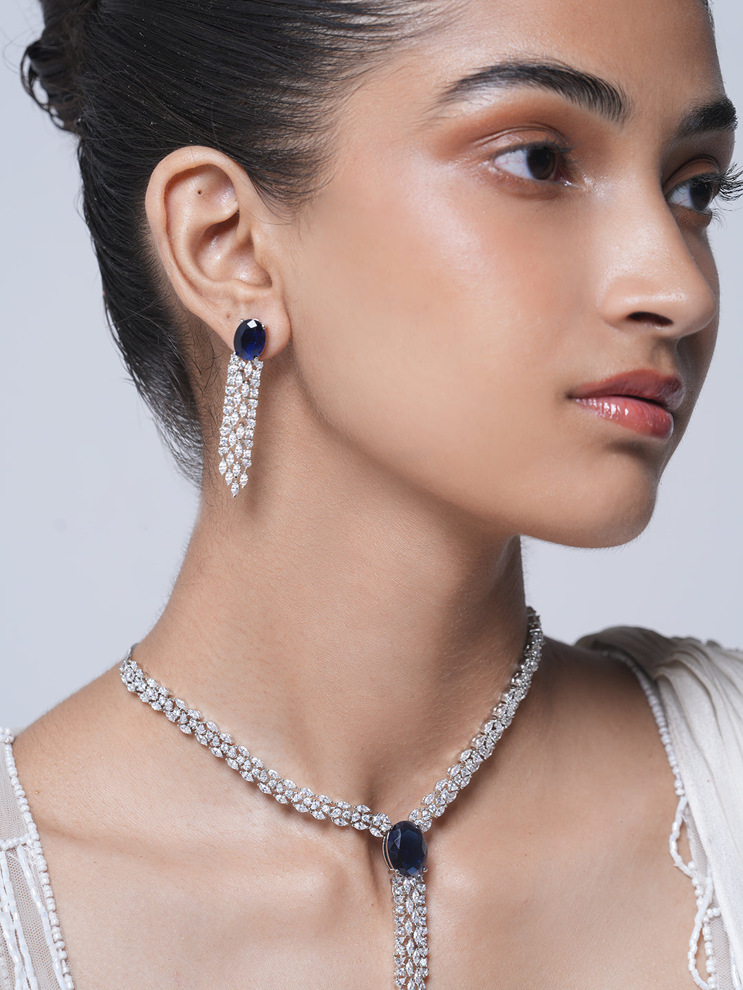 Dark Blue AD Necklace