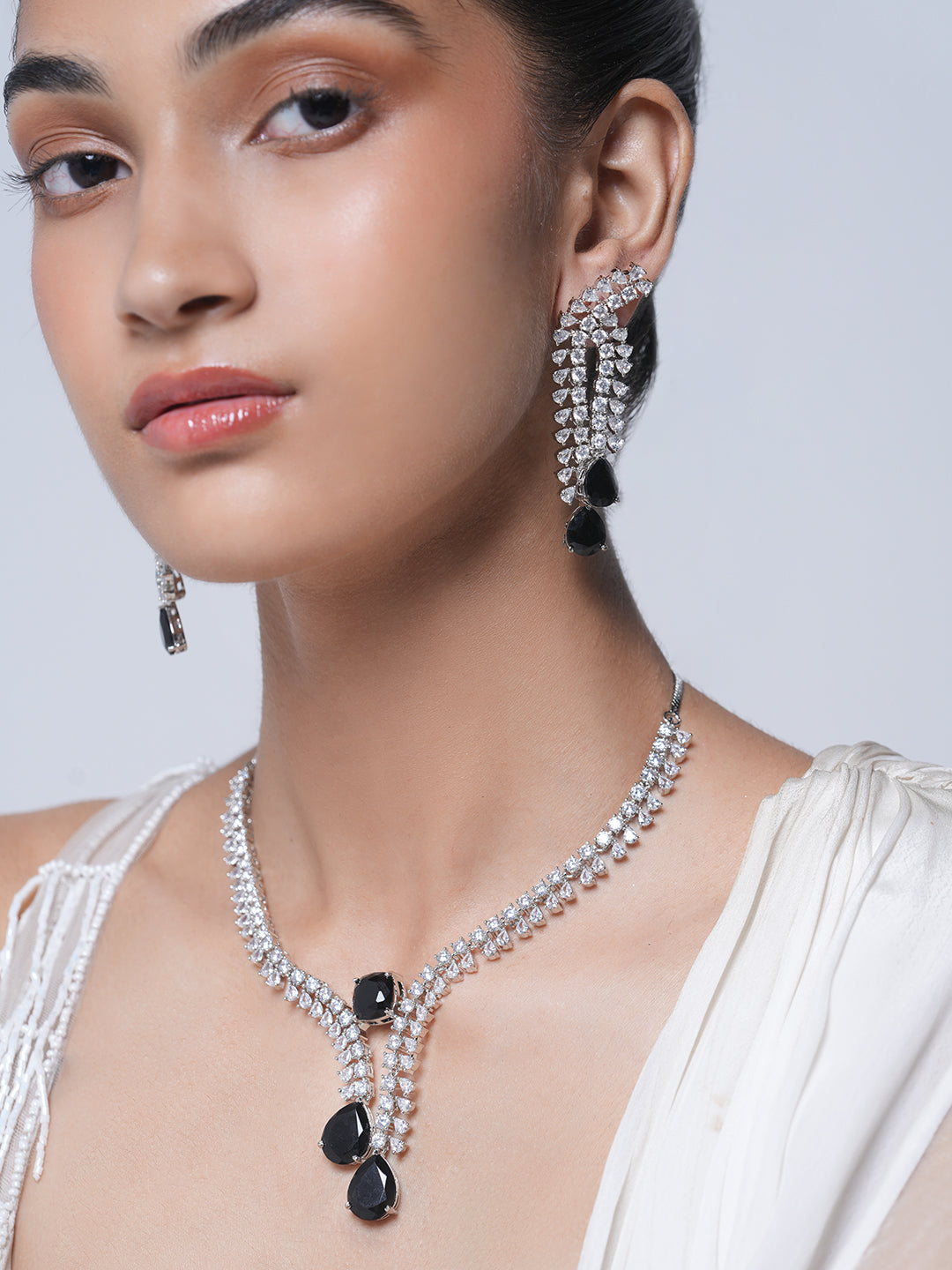 Black Designer AD Necklace