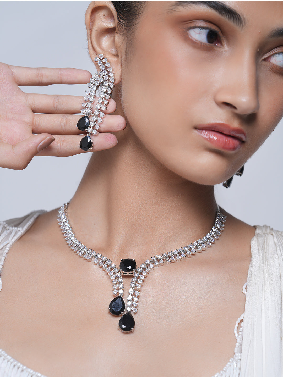 Black Designer AD Necklace