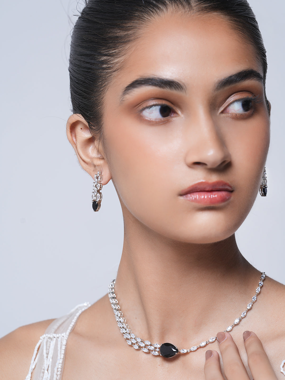 Sleek Single Line AD Necklace