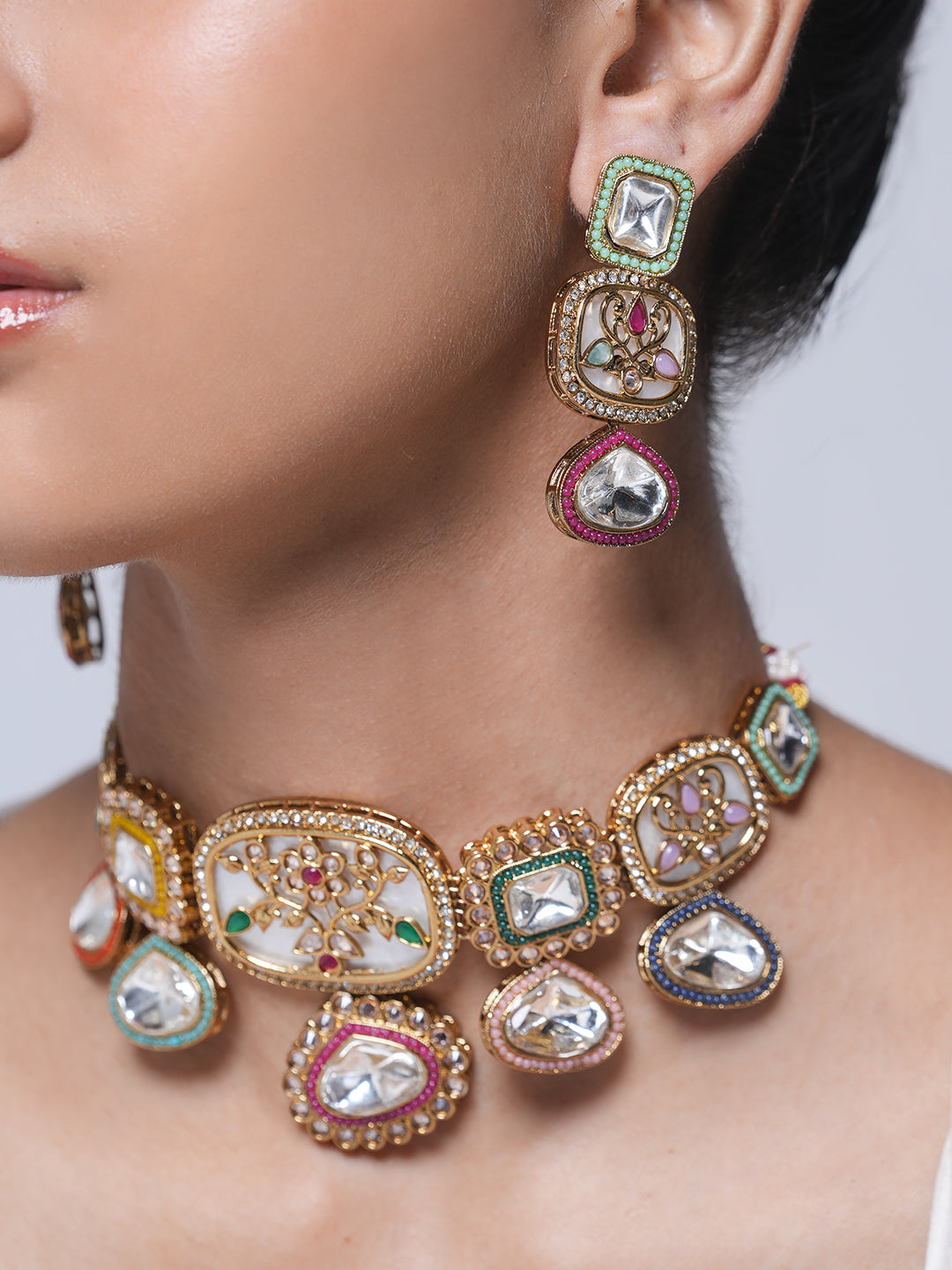 Multicolor Kundan Necklace