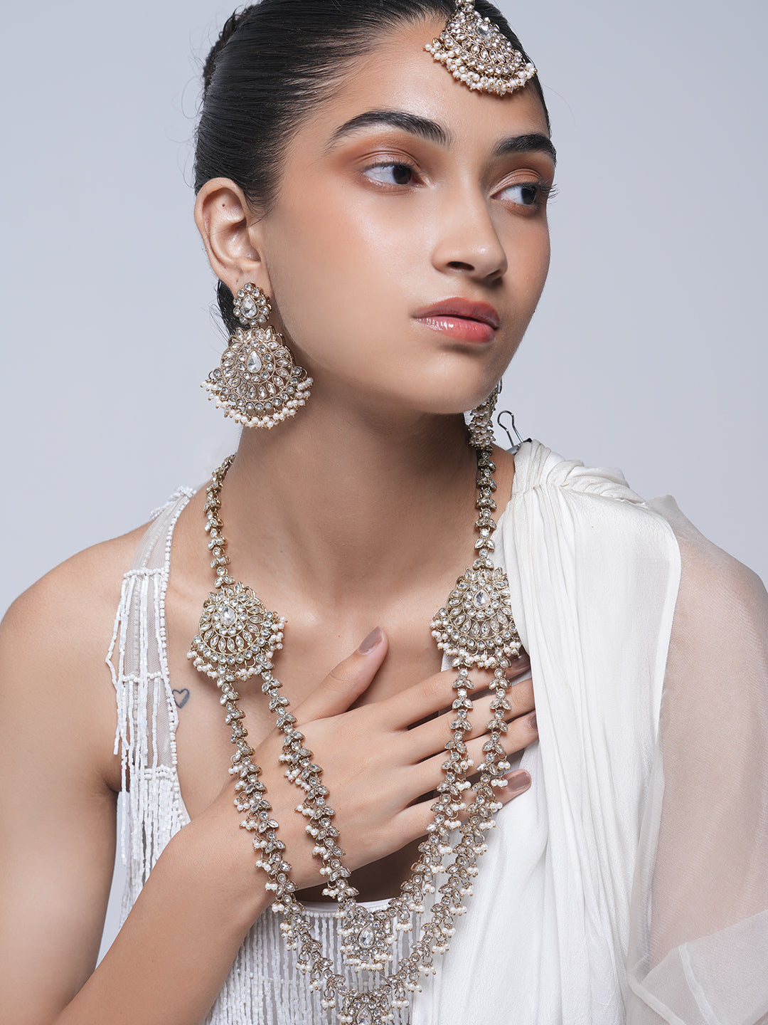 Long Reverse AD Necklace Set