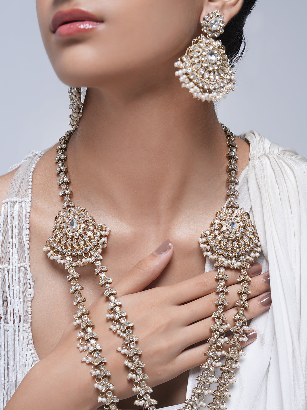 Long Reverse AD Necklace Set