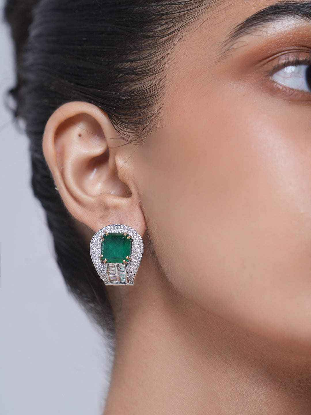 Silver Polish Green Emerald Tops