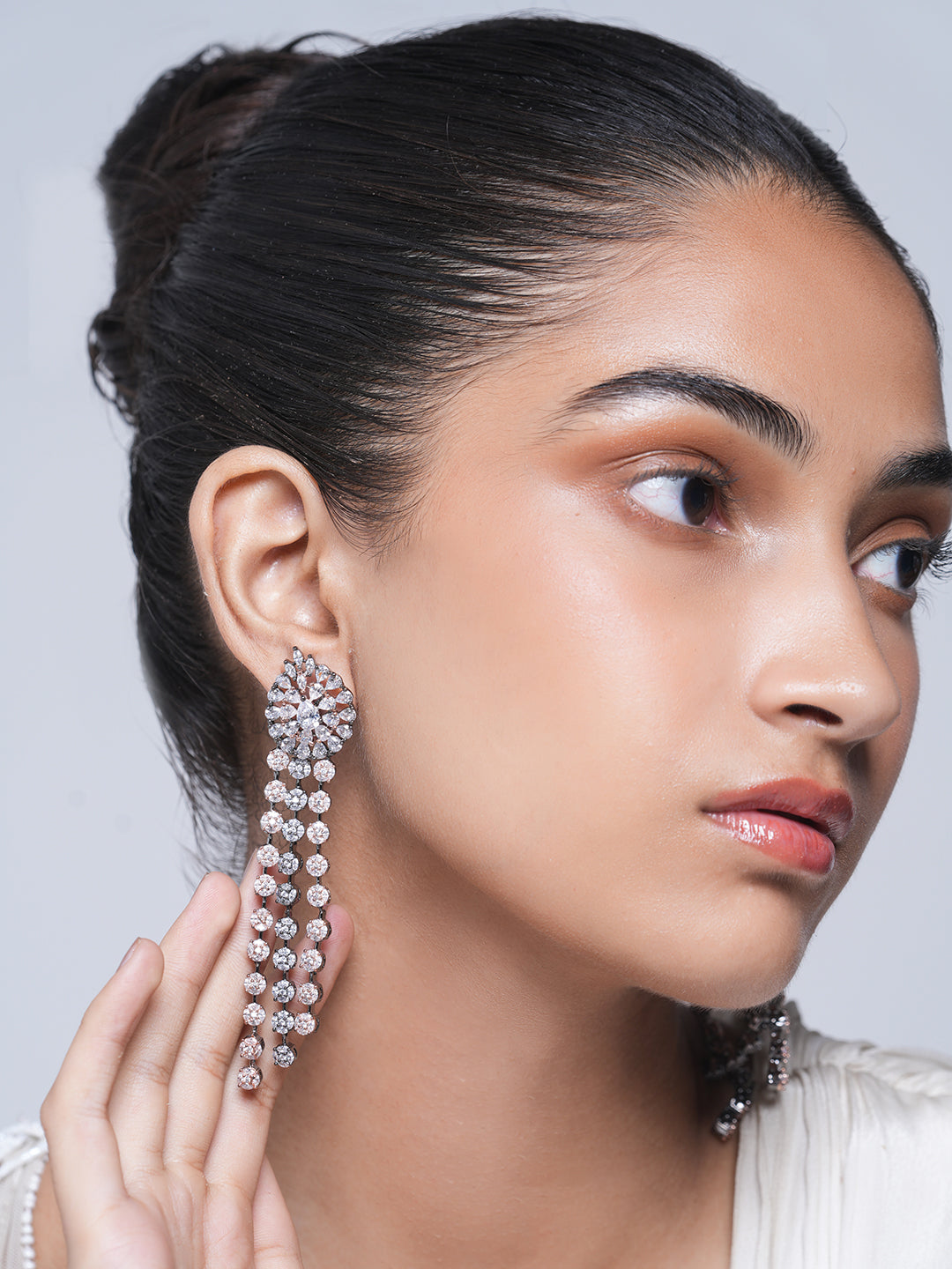 Long Pastel Shade Drop Earrings