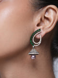 Designer Black Polish AD Jhumki