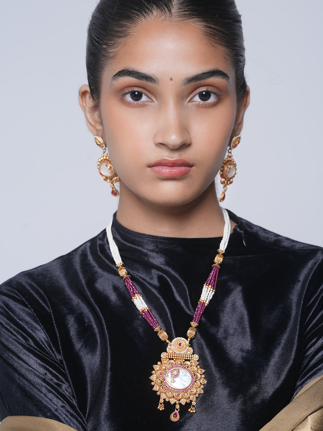 Long Marble Pendant Set