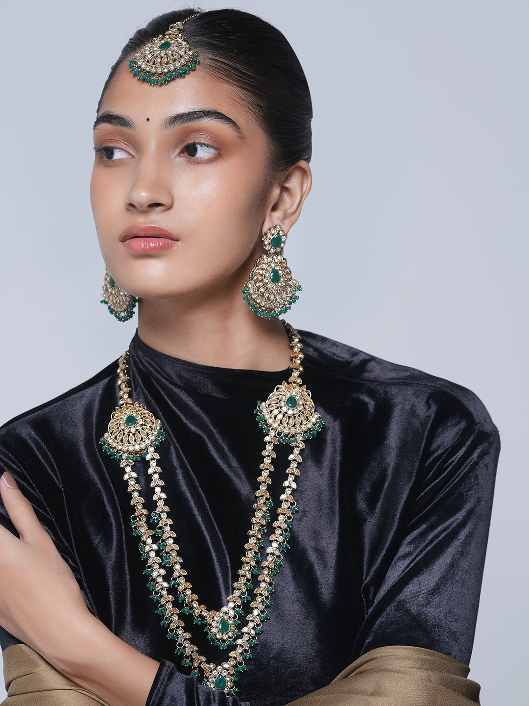 Long Reverse AD Necklace Set