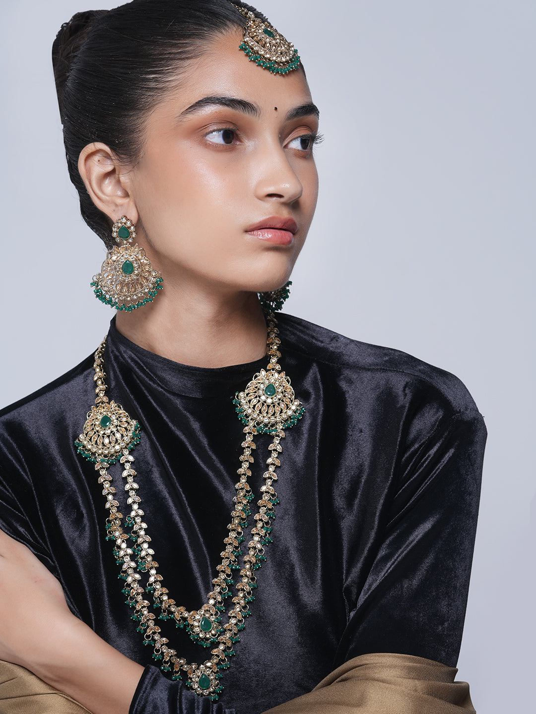 Long Reverse AD Necklace Set