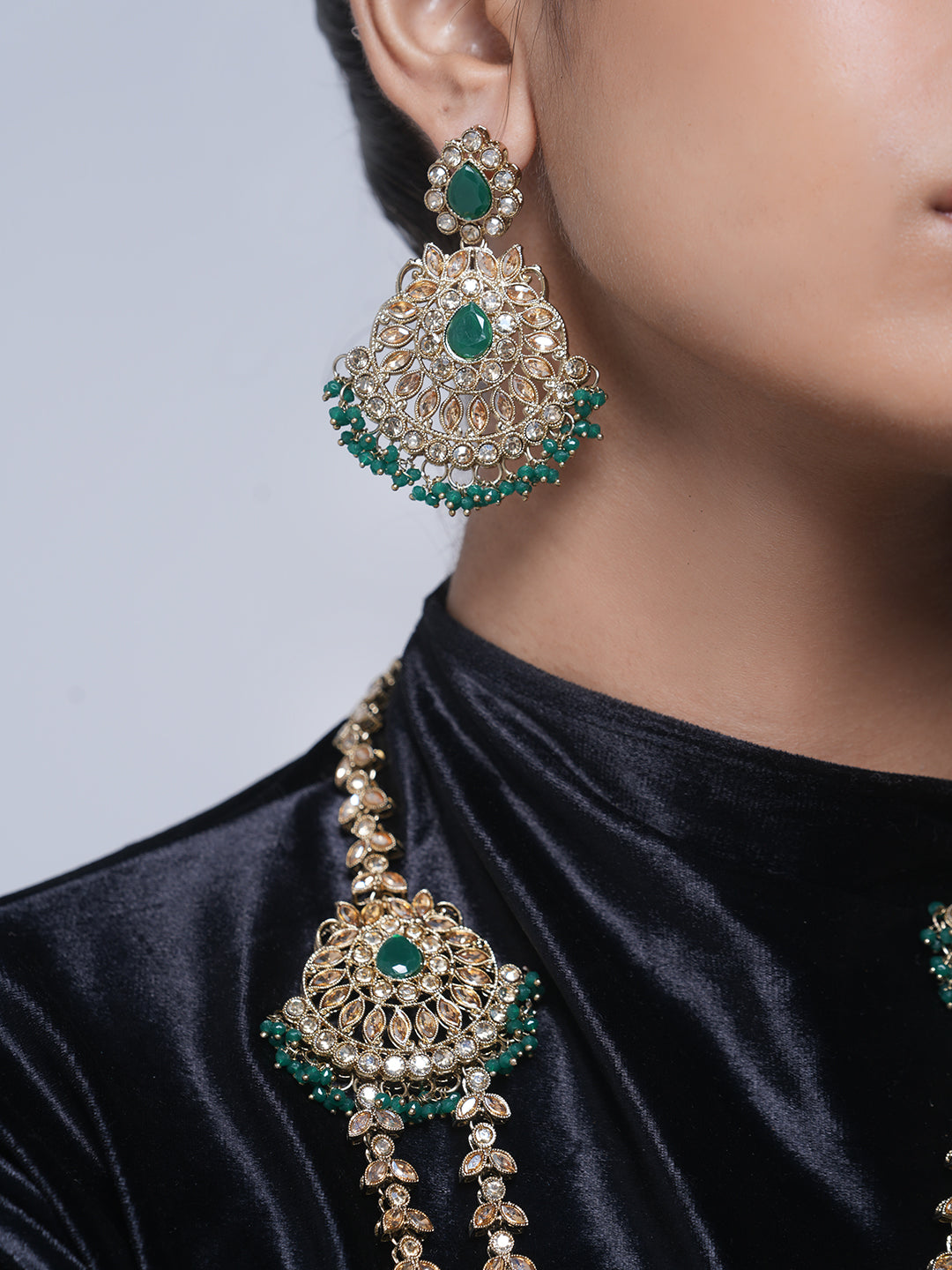 Long Reverse AD Necklace Set