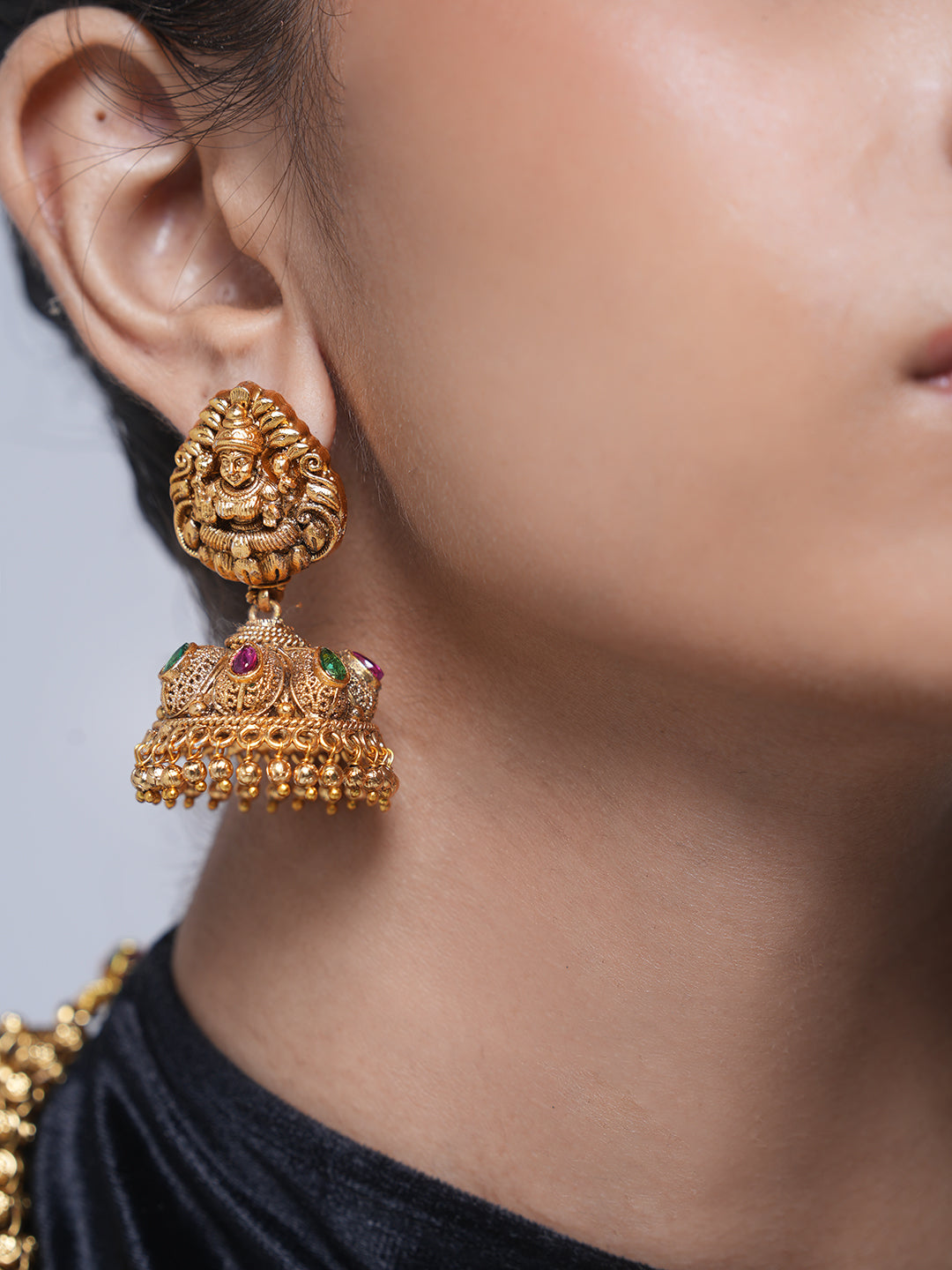 Heavy Matar Mala Lakshmi Pendant Set