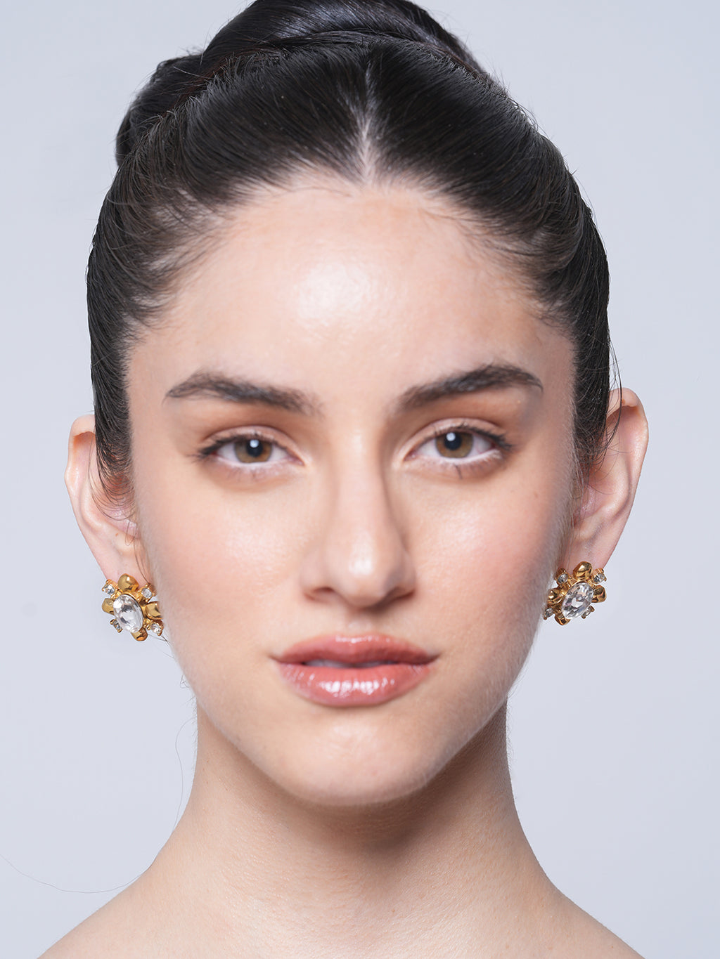 Rhombic Oval Big Cubic Zircon Stud Earring