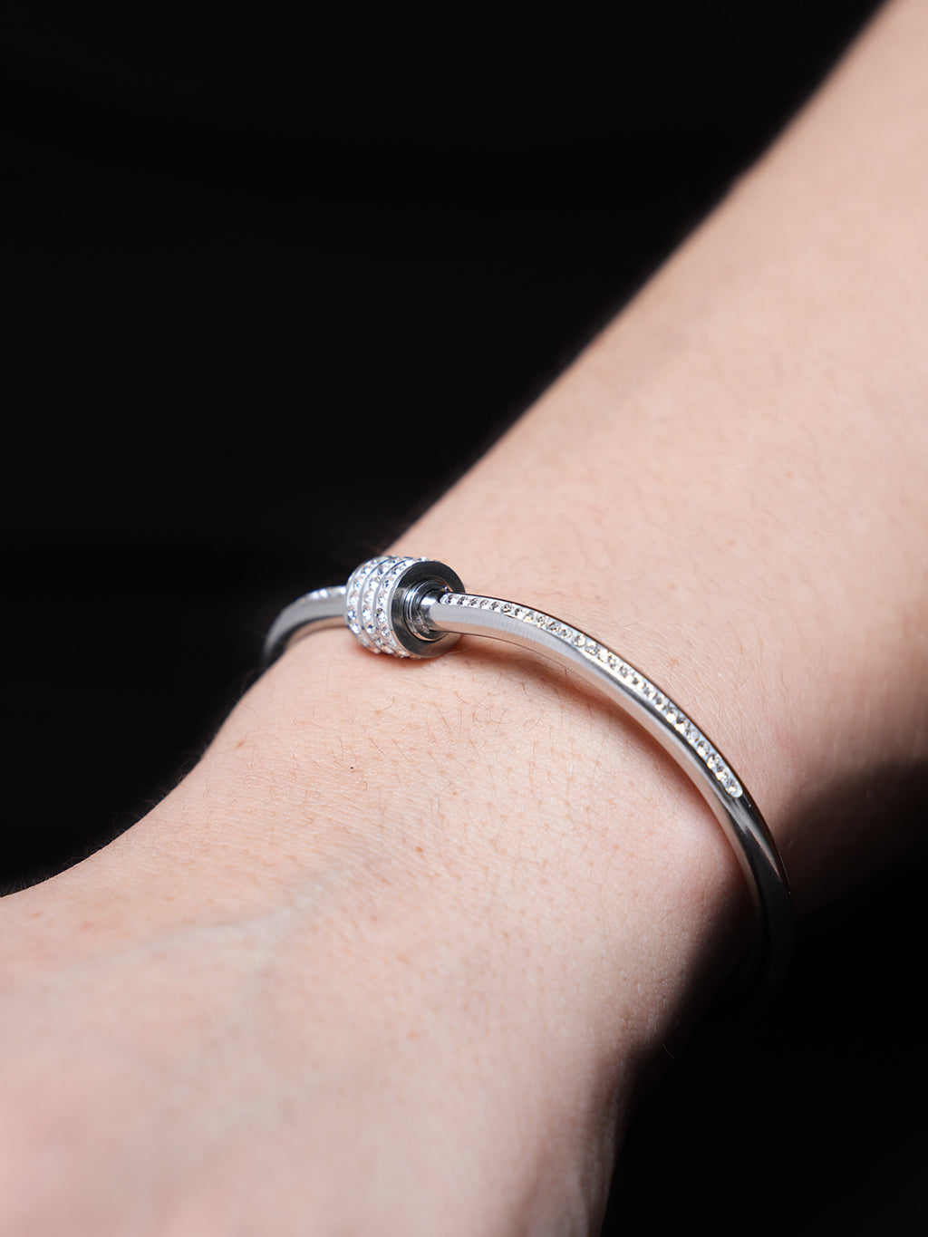 Titanium Zircon Bangle