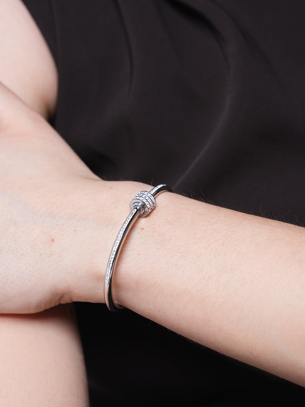 Titanium Zircon Bangle