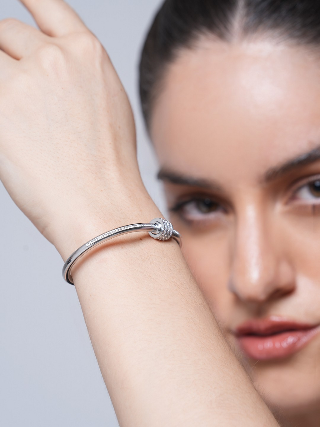 Titanium Zircon Bangle