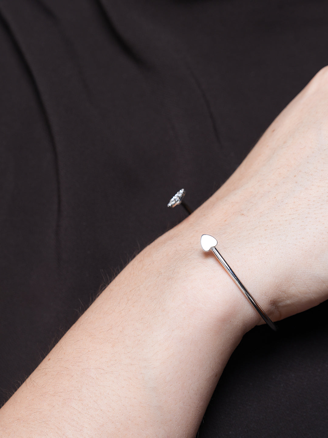 Open Adjustable Double Heart-Shape Bracelet