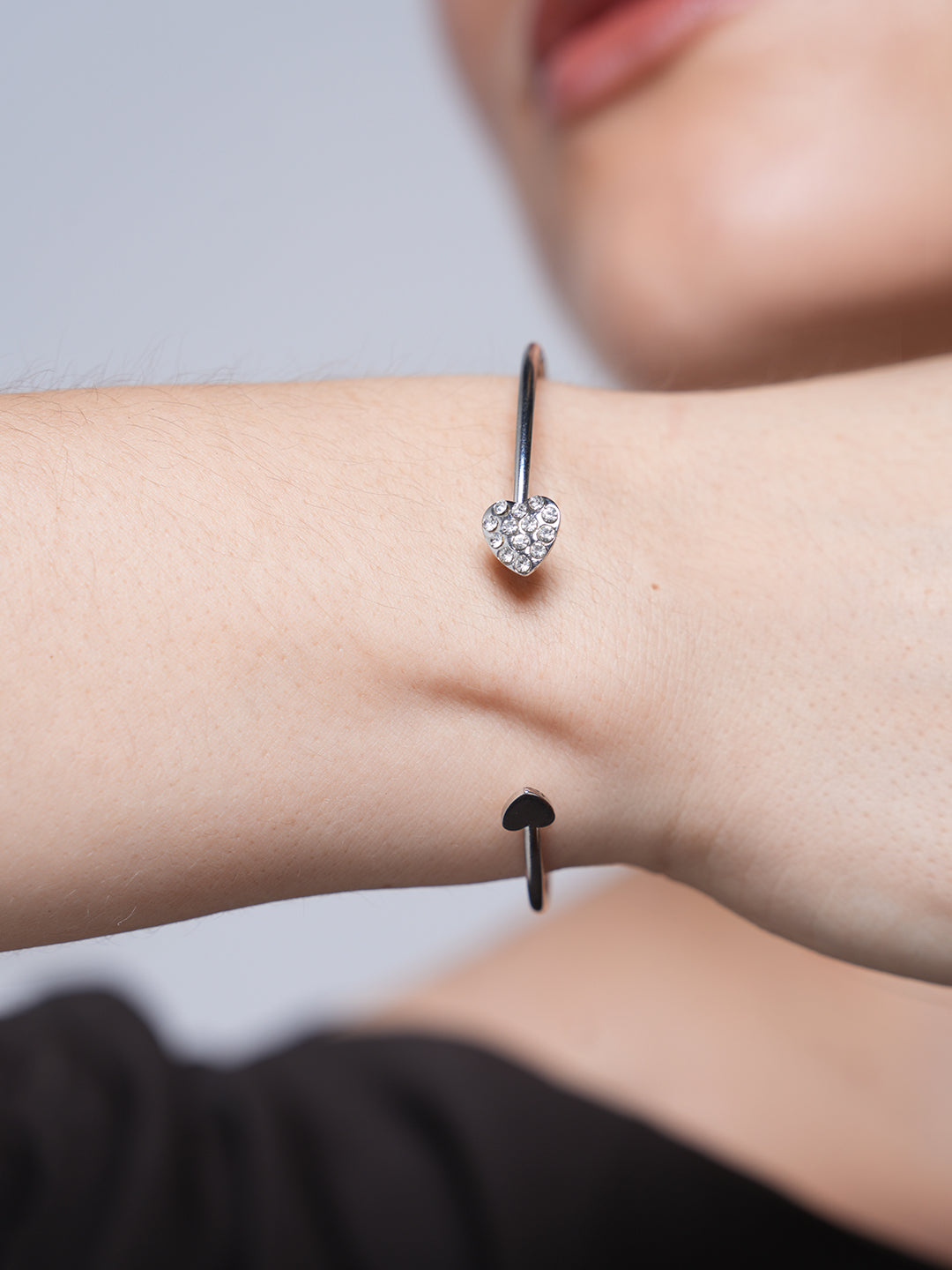 Open Adjustable Double Heart-Shape Bracelet