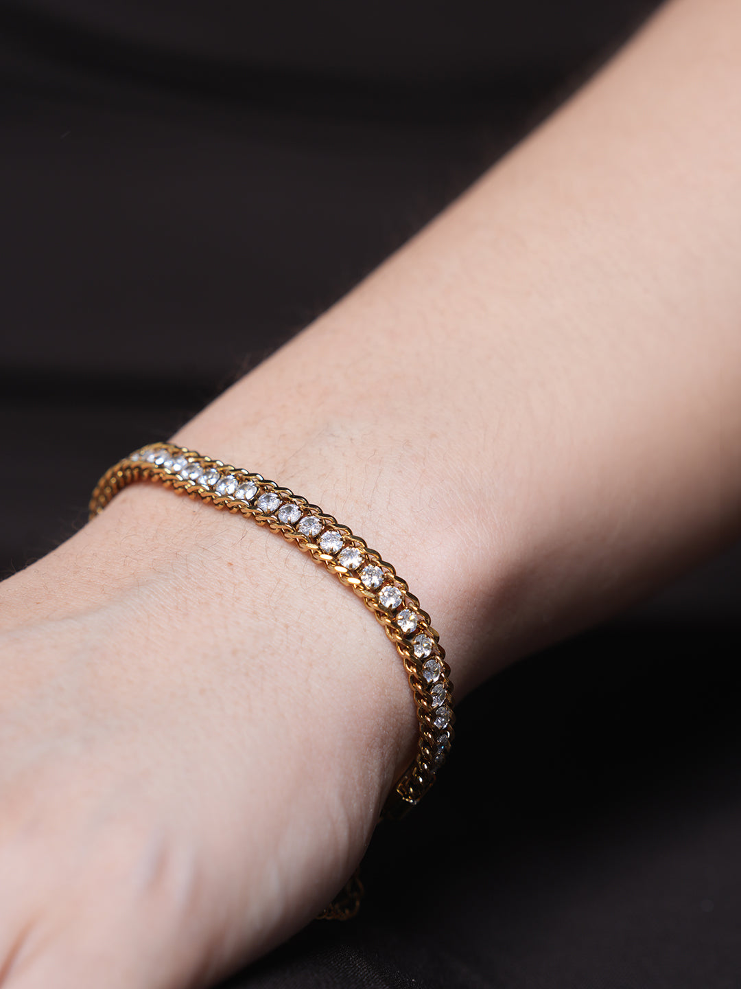 Round CZ Chain Bracelet