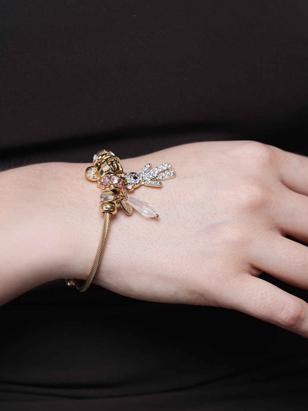 CZ Teddy Charm Bracelet