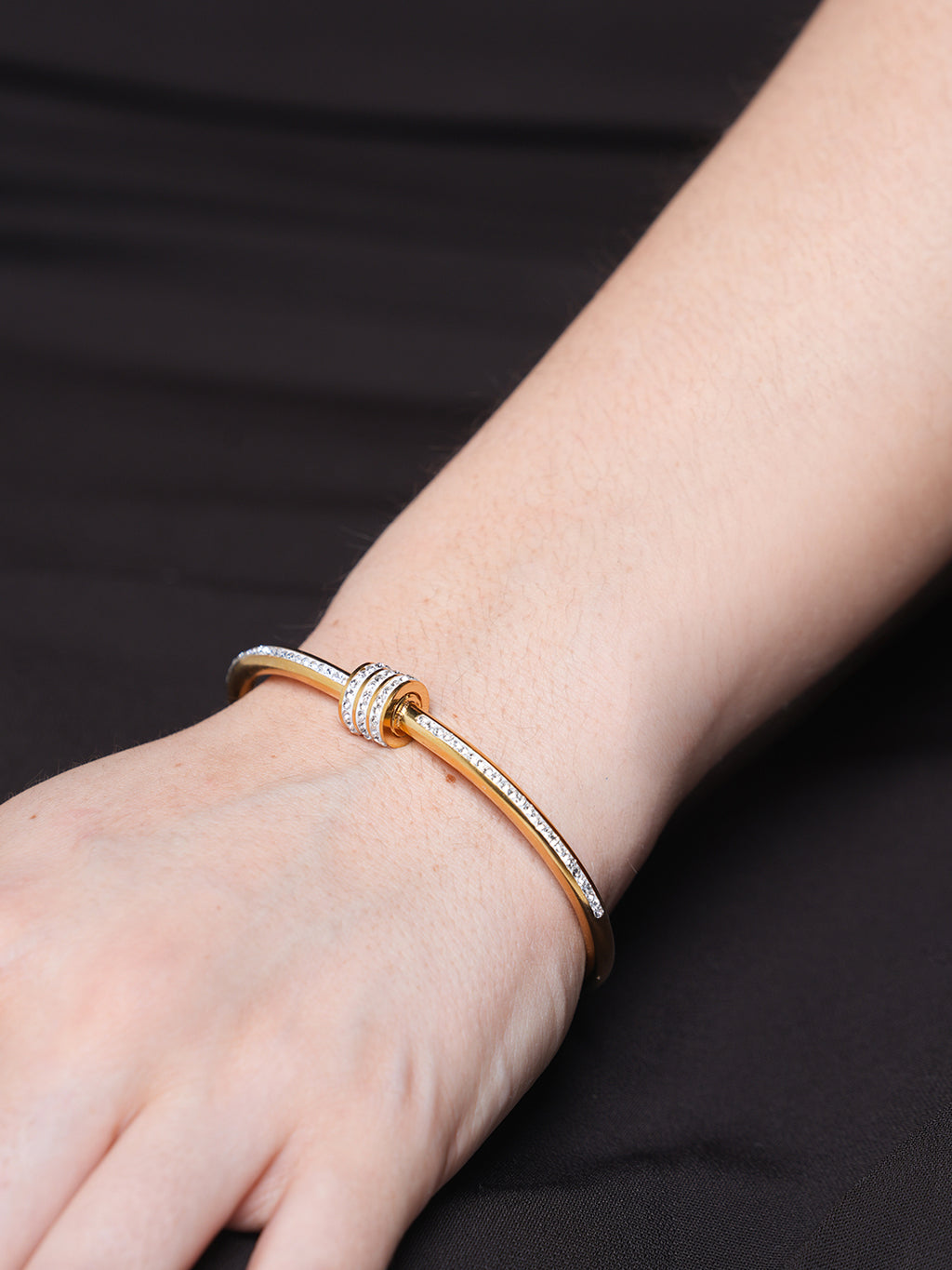 Titanium Zircon Bangle