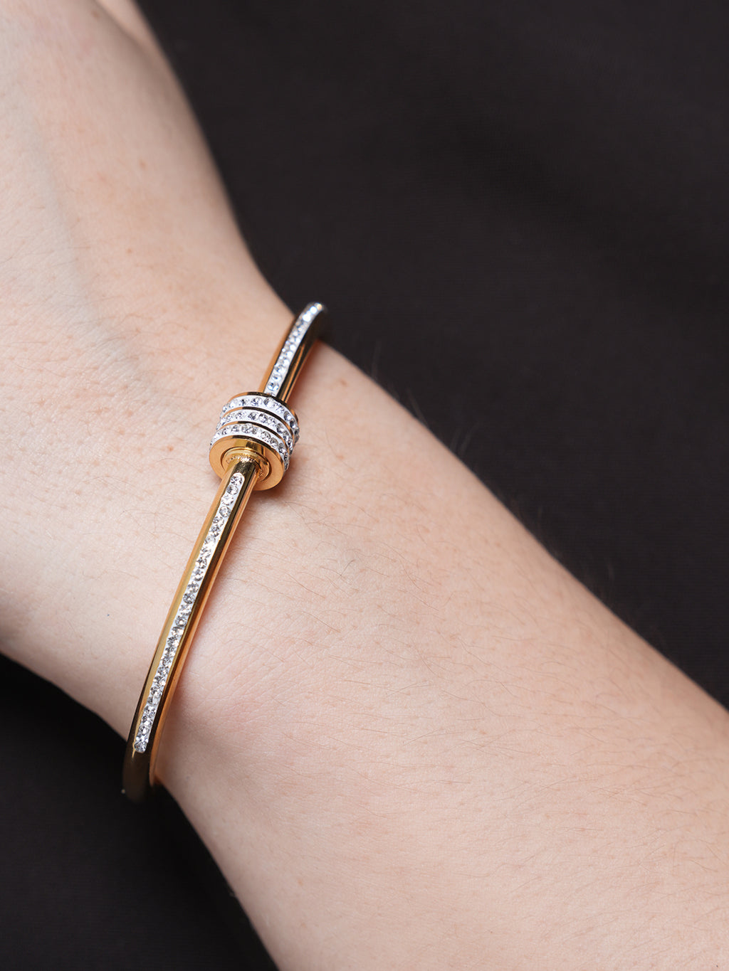 Titanium Zircon Bangle