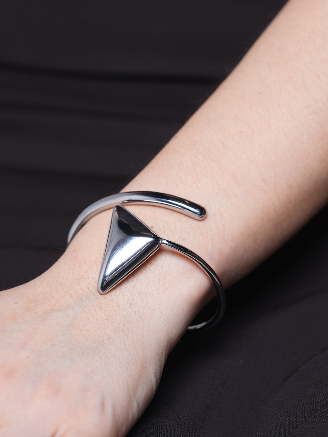 Stainless Steel Open Triangle Bracelet