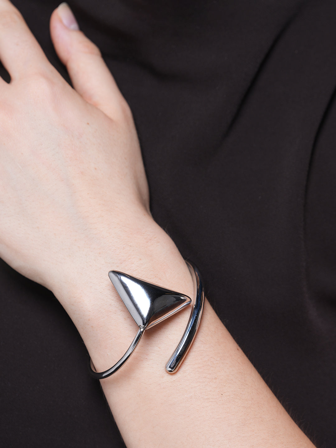 Stainless Steel Open Triangle Bracelet