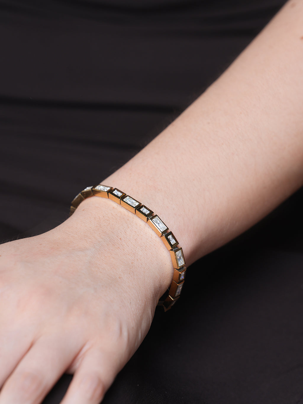 Cubic Zirconia Chain Bracelet