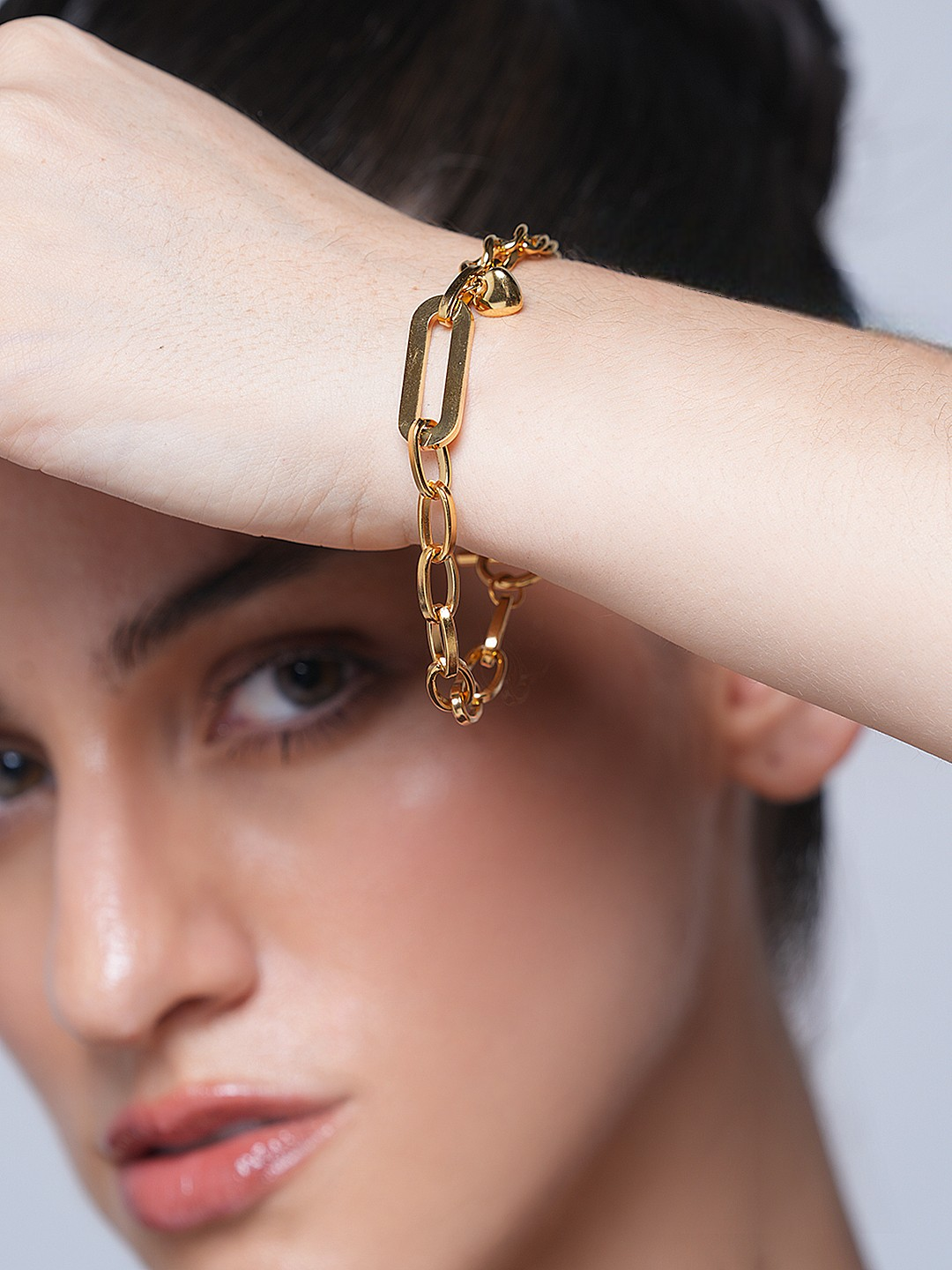 Wristband Geometric Oval Link Chain Bracelet