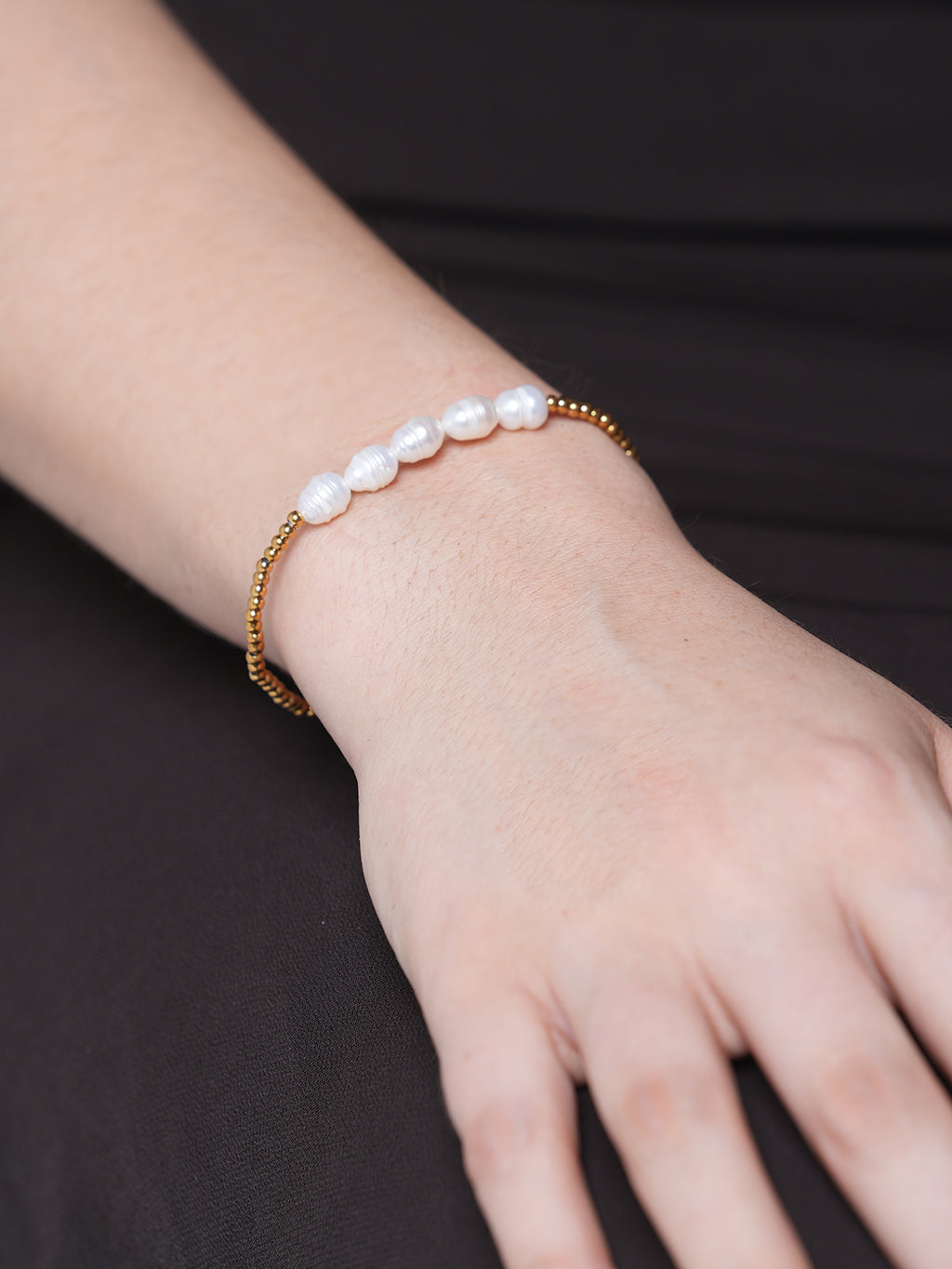 Freshwater Pearls Round Beads Bracelet