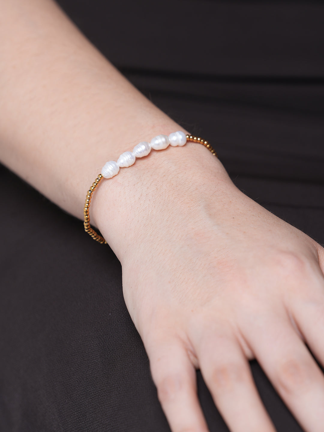 Freshwater Pearls Round Beads Bracelet