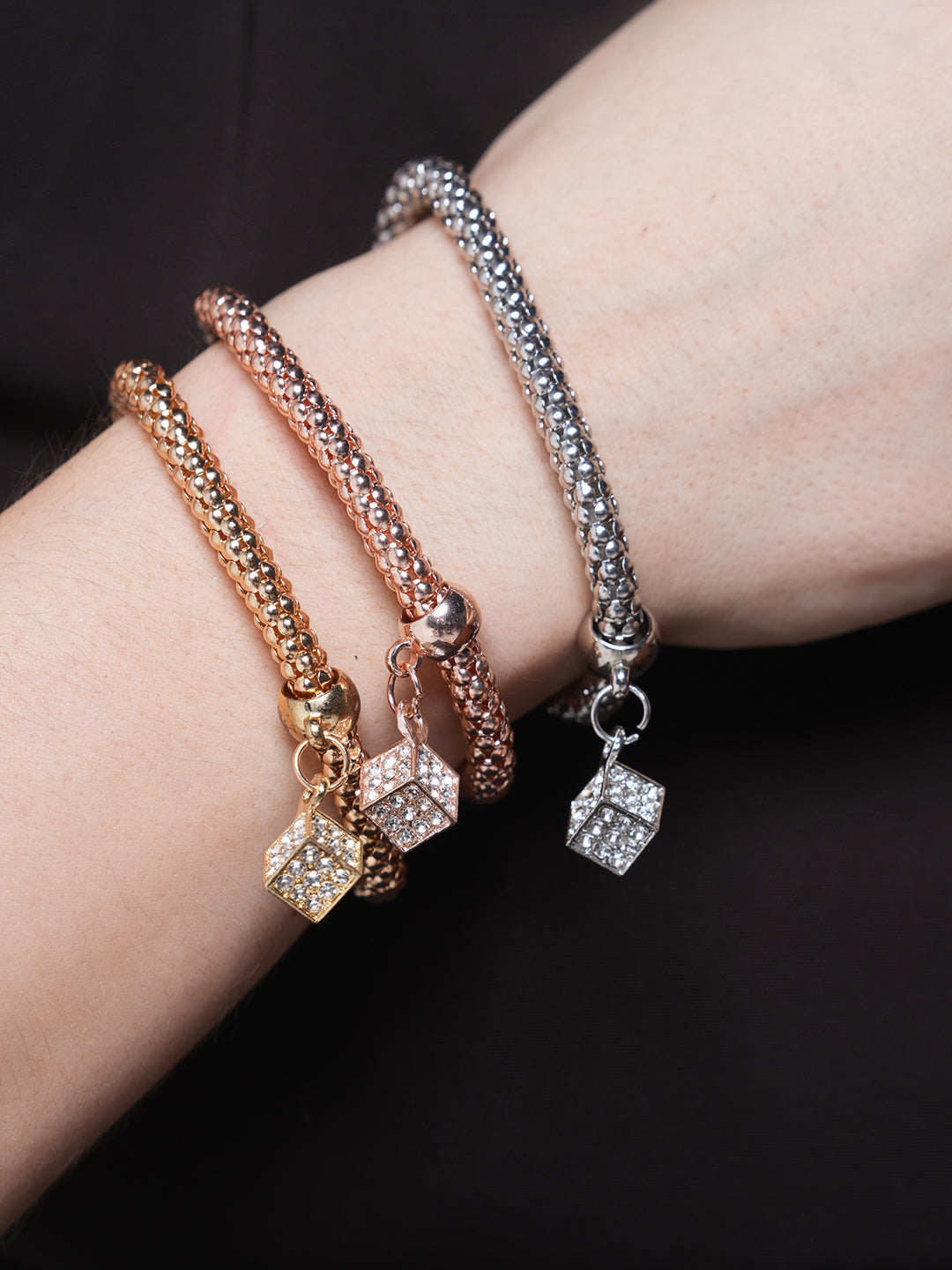 Cube Charm Bracelet Set