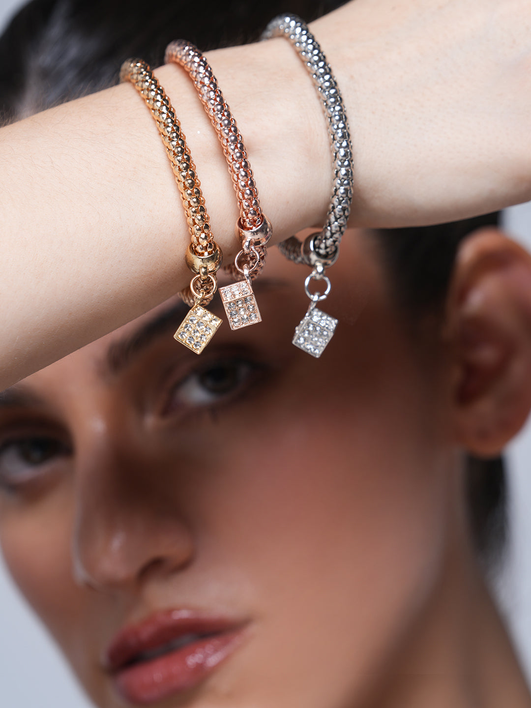 Cube Charm Bracelet Set