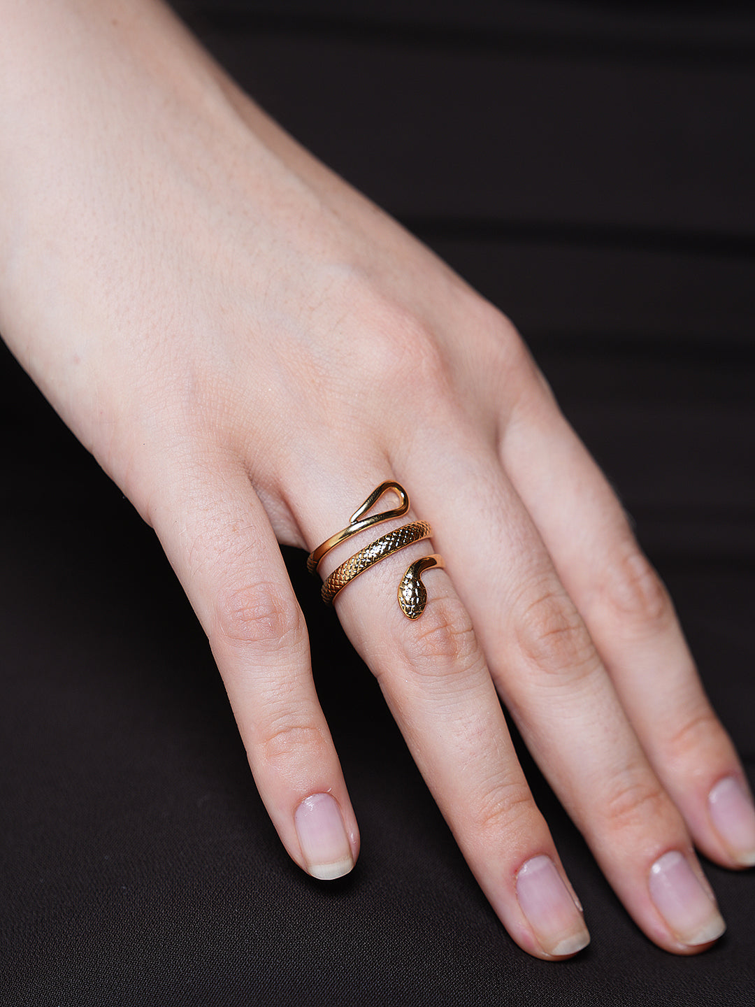 Golden Snake Ring