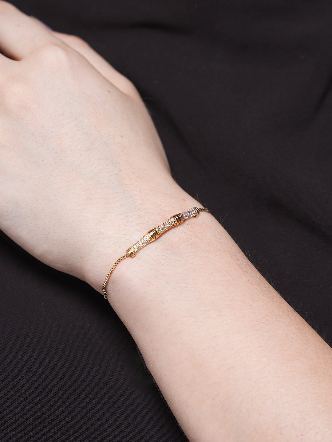 Atmospheric Golden Bamboo Bracelet
