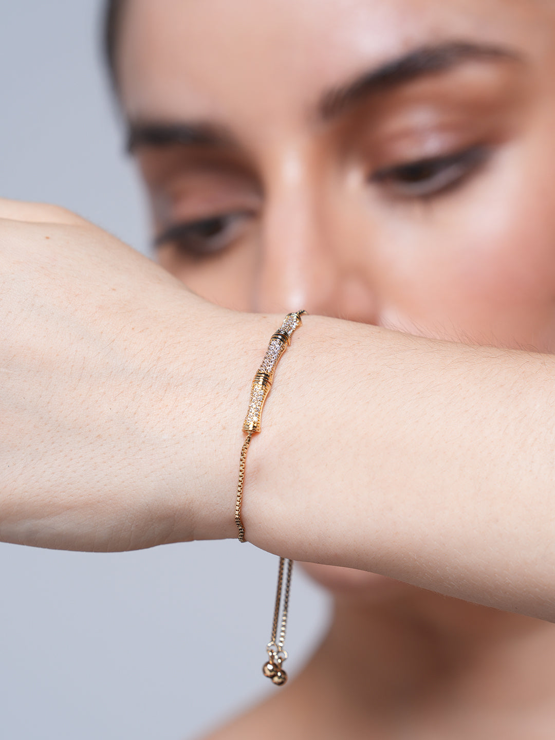 Atmospheric Golden Bamboo Bracelet