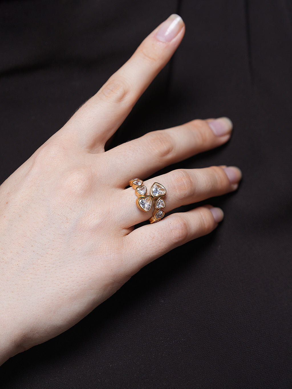 CZ Heart Ring