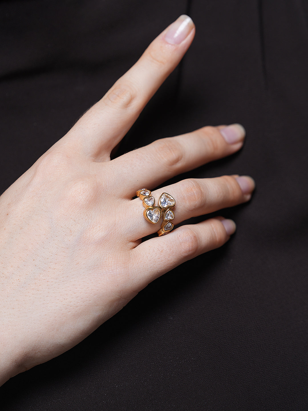 CZ Heart Ring
