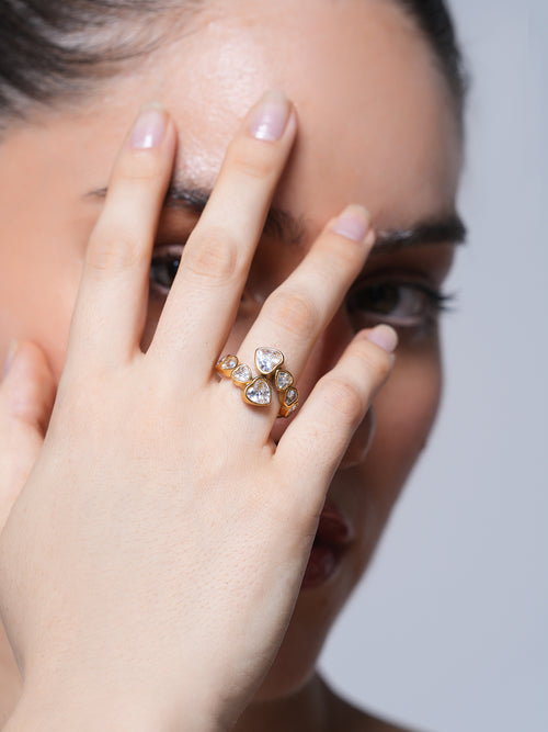 CZ Heart Ring