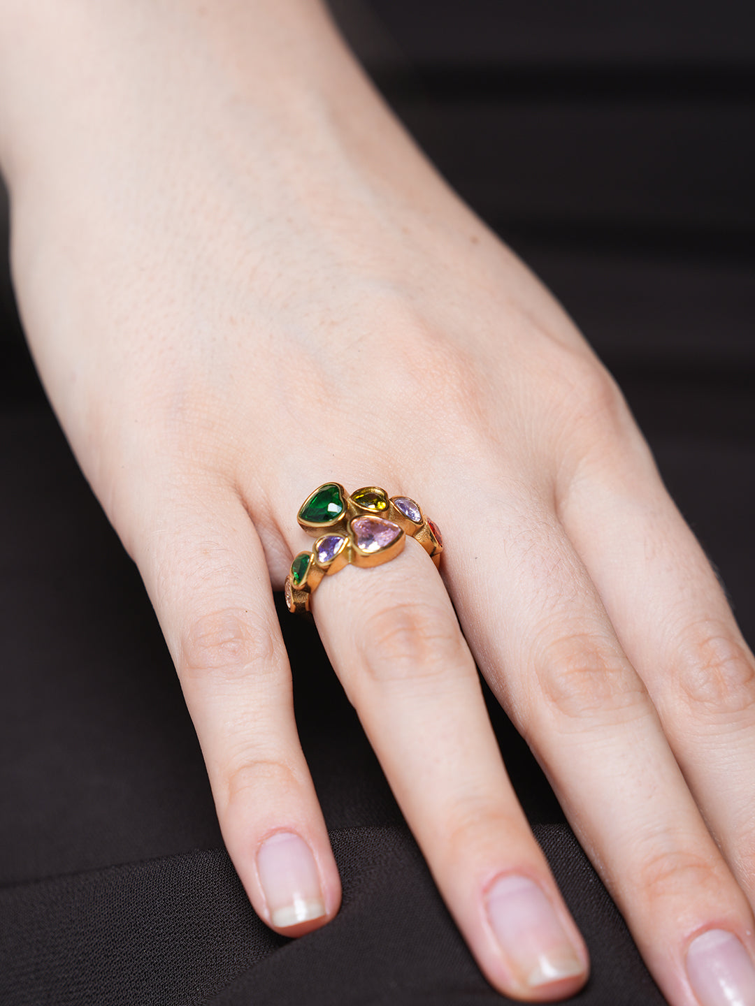 CZ Heart Ring